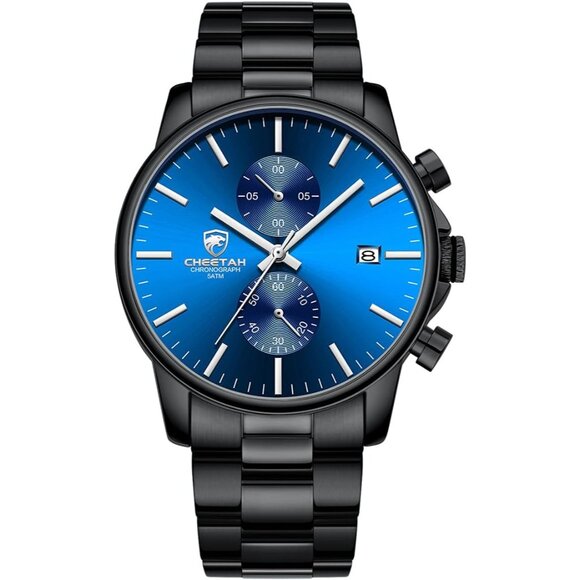 ⚡Men's Watches with Black Stainless Steel and Metal Casual Waterproof Colorful - Picture 3 of 7